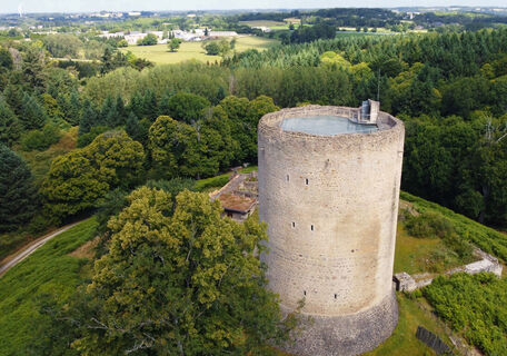 donjon de Bridiers vue aérienne