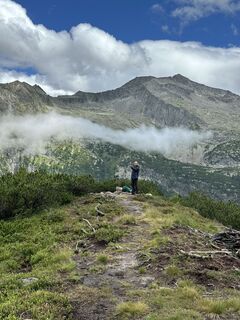 Photo de Albert Hettich le long du parcours