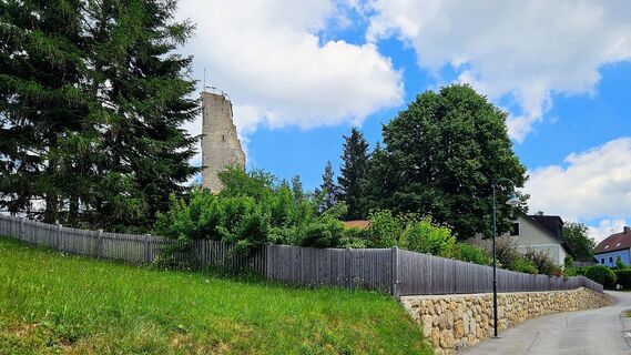 Die Ruine überragt die Umgebung