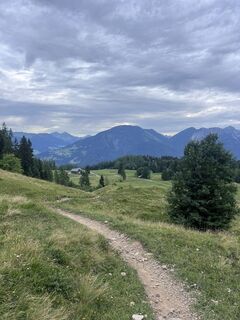 Photo de Maria Metzler le long du parcours