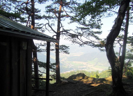 Blick von der Jagdhütte ins Tal