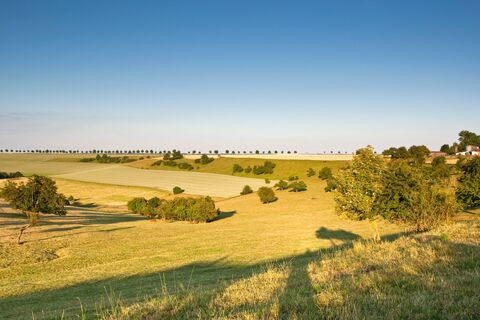 Blick auf die sanfthügelige Biosphäre Bliesgau