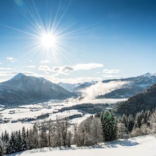 Aussicht vom Aigenberg ins Flachautal
