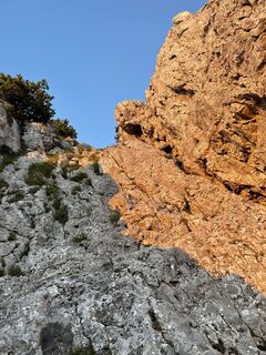 Rinne hinauf zum Buchstein