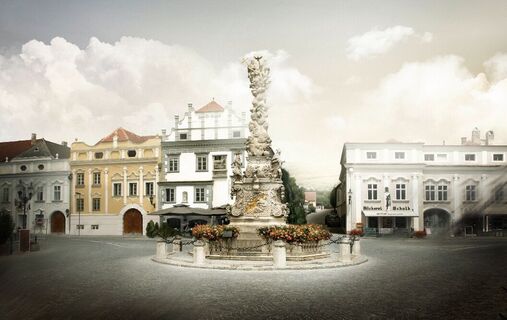 Dreifaltigkeitssäule am Hauptplatz in Langenlois