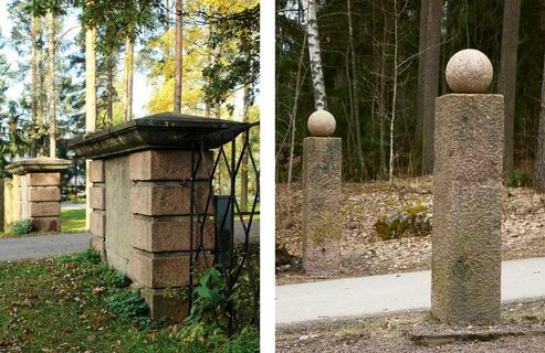 Die Entwürfe von Alvar Aalto für das Haupttor der Kaserne und das Tor der Marjoniemi-Kaserne.