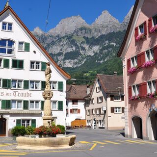 Der charakterischtische Dorfbrunnen von Walenstadt
