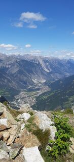 Photo de Sandra Schlatter le long du parcours
