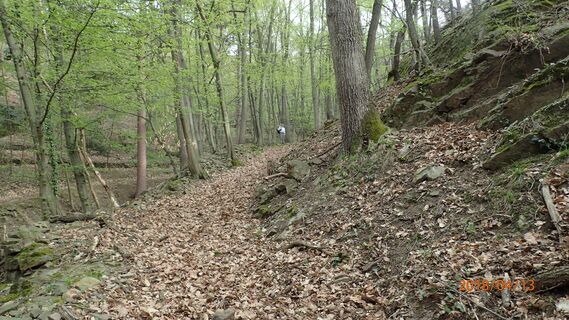 Aufstieg über Graben Pfaffenberg