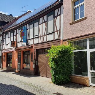 Straßenszene in Klötze (Altmark)