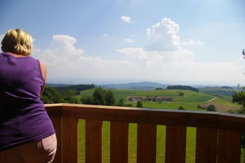 Herrliche Aussicht vom Aussichtsturm beim Fitnessparcours in St.Oswald