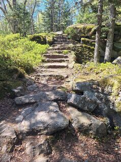 Photo de Katharina le long du parcours