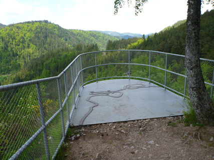 Aussichtspunkt "Dreibahnenblick" über dem Gaisloch-Tunnel