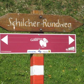 GenussSchilchern, bei dieser Wegbeschilderung kann man nichts falsch machen