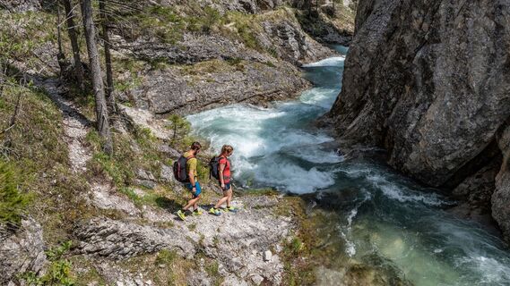 Wanderweg durch die Gleirschklamm
