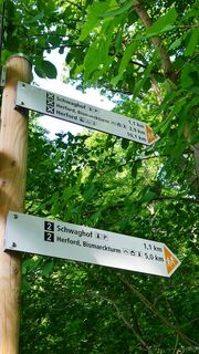 Wanderwegweiser zum Schwaghof 