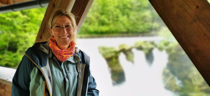 Foto de Klaus Lehner a lo largo del recorrido