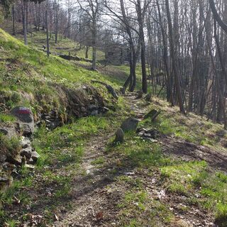 Pfad etwas oberhalb des Weilers Costa