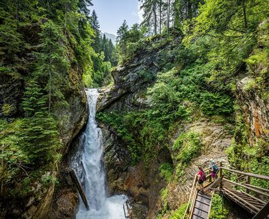 Wasserfall am Ende der Schlucht