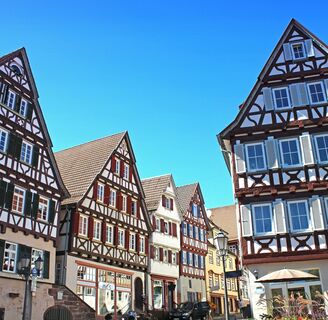 Beeindruckendes Fachwerk am Marktplatz in Calw