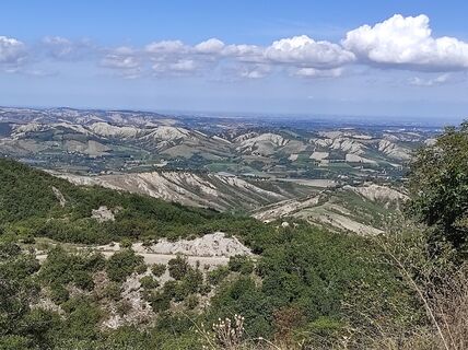 Photo de Brigitte Scheuffele le long du parcours