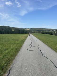 Photo de Manfred Ratz le long du parcours