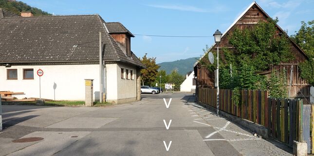 der Wanderbeginn in Rossatz
