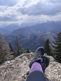 Photo de Edith K. le long du parcours