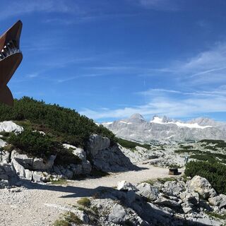 Landschaftsfoto mit Dachstein-Hai und Gletscher