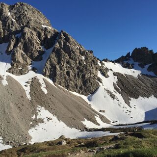 Blick auf den Mindelheimer Klettersteig