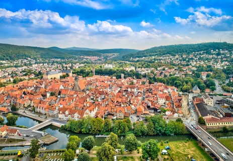 Blick auf die Altstadt von Hann. Münden