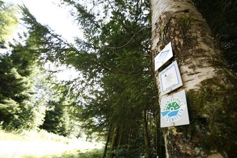Wanderschilder am Wegesrand