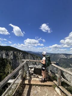Foto von Tereza Mašková entlang der Tour