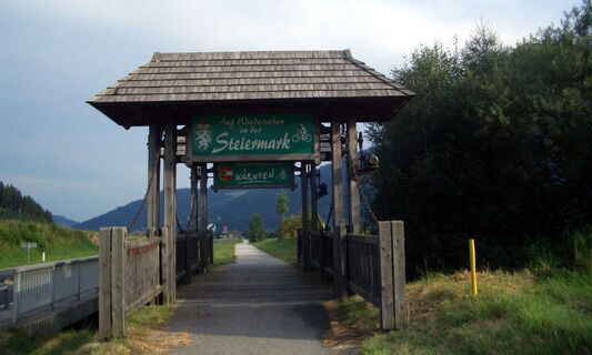 Ende des Radweges in Kärnten