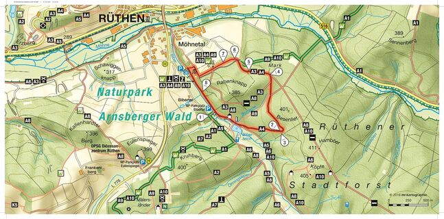 Kartenausschnitt Route