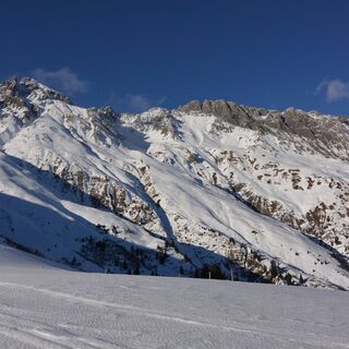 Die Sicht in Richtung Piz Fess