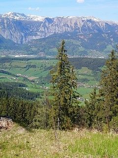 Blick nach Lassing und weiter hinten Weißenbach/Liezen samt Weißenbacher Wänden.