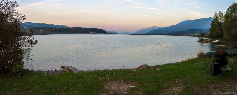 Rastplatz an der Drau, kurz vor dem Wahaha Paradise