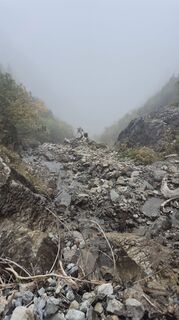 Photo de Nicole Hesse le long du parcours
