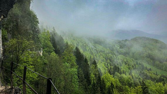 Blick von der Ewigen Wand in Richtung Rathluckenhütte