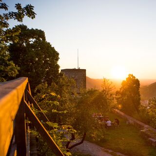 Sonnenuntergang Burgruine Helfenstein