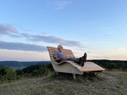 Foto de Karl-Heinz Preis a lo largo del recorrido