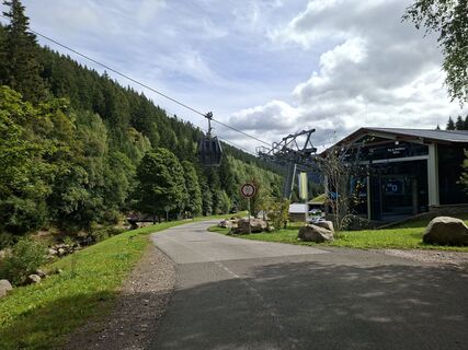 Photo de Sabine Krohn le long du parcours