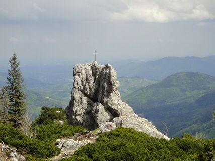 Der "Jausenstein" (auf halber Strecke)