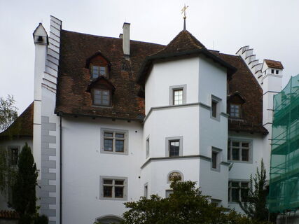 Eigeltingen, Schloss „Hegi": Treppenturm an der Ostseite des Hauptbaus
