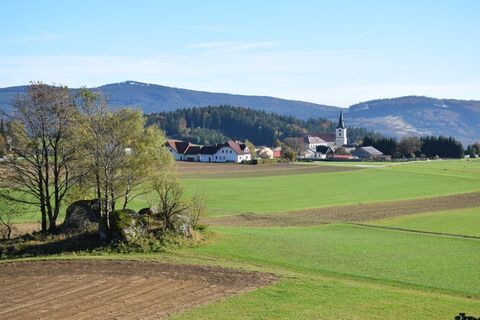 Ein Blick auf St.Oswald vom Stockberg