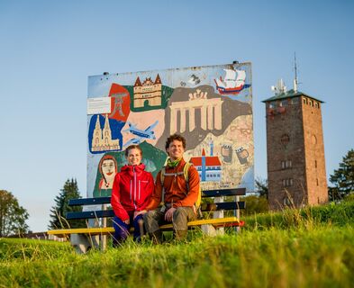 Bank entlang des Europa Rundwanderweges