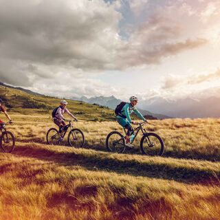 Mountainbiker am Gibidum-Pass