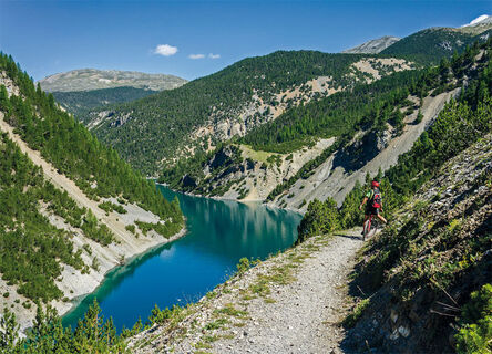 Richtung Alpe del Gallo oberhalb des Lago di Livigno.
