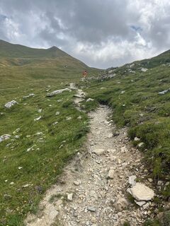 Photo de Laurence Fournier le long du parcours
